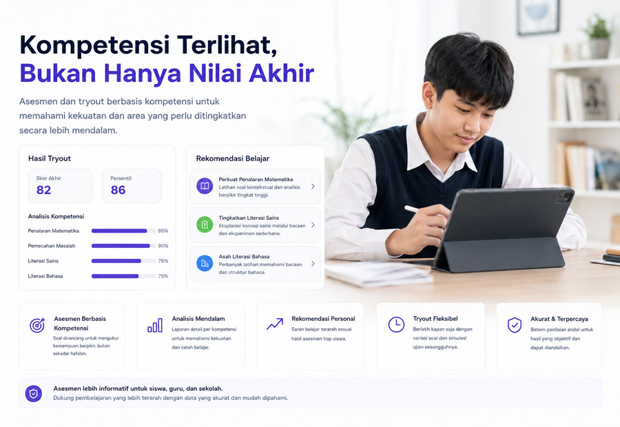 Nilai memberi tahu hasil. Analisis kompetensi membantu menunjukkan apa yang perlu dilakukan berikutnya.